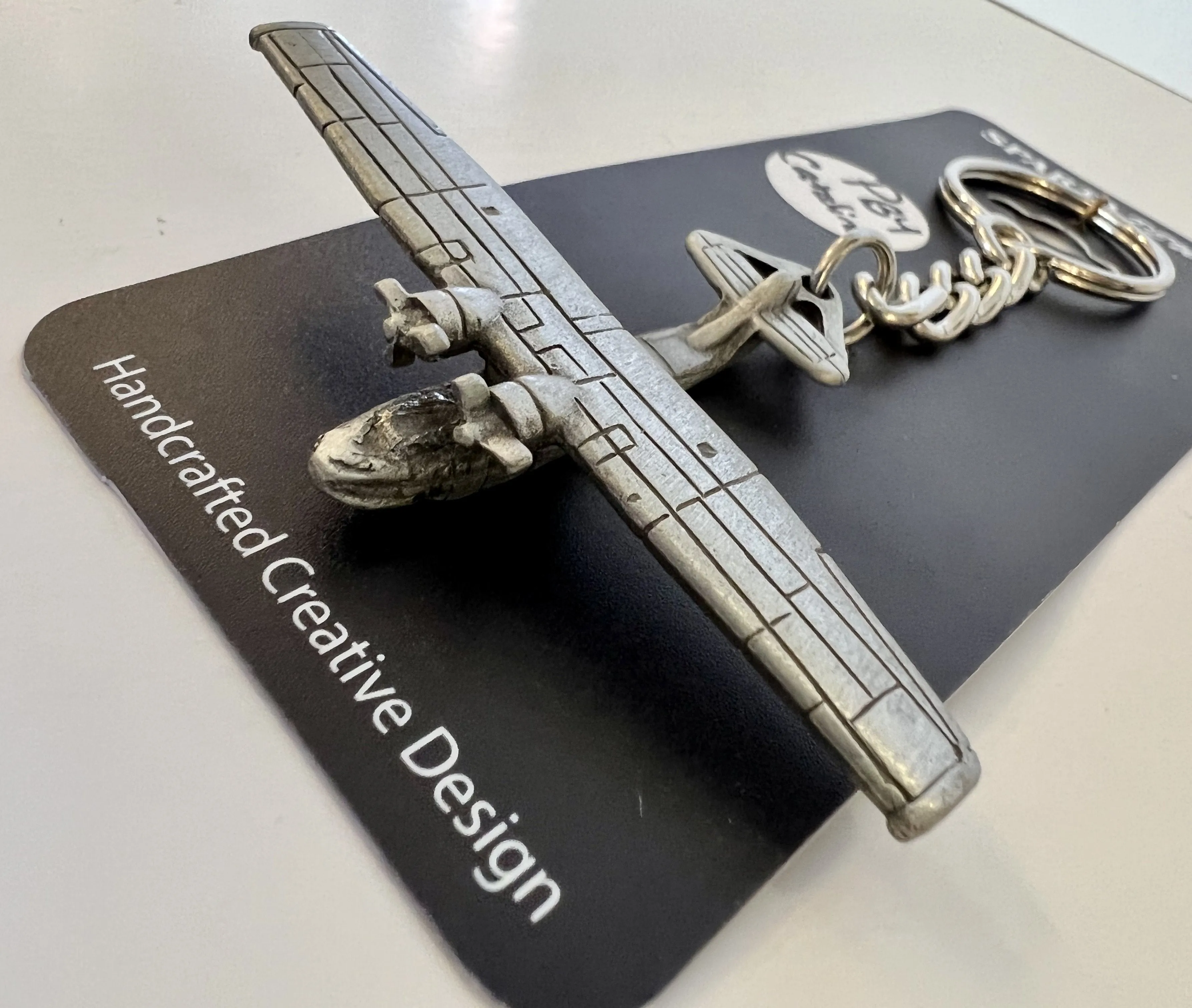 WWII Consolidated PBY Catalina Pewter Airplane Keychain