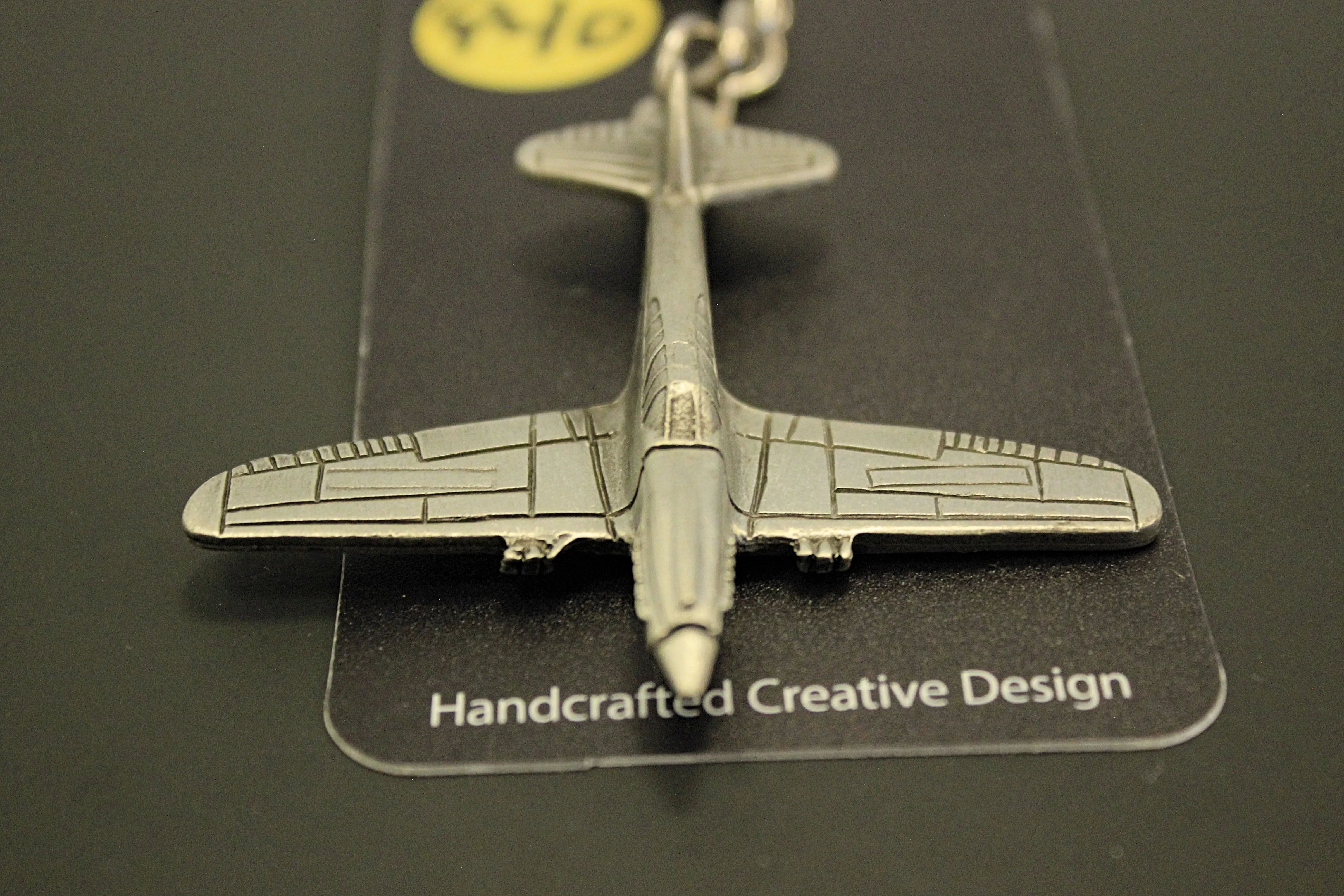 WWII Curtiss P-40 Warhawk Pewter Airplane Keychain