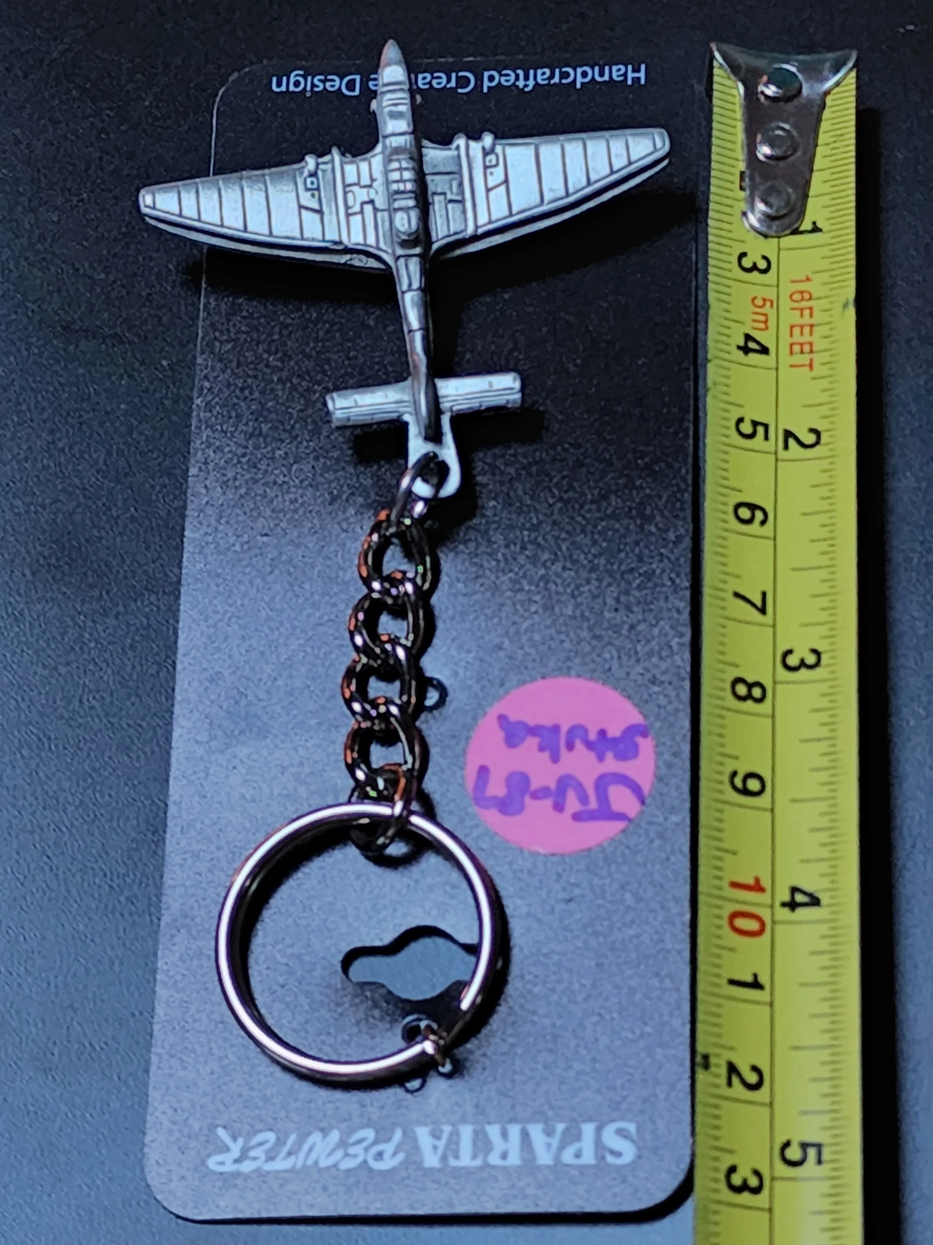 WWII Junkers JU-87 "Stuka" German Dive Bomber Airplane Pewter Keychain