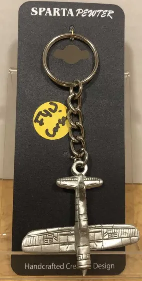 WWII Vought F4U Corsair Airplane Pewter Keychain