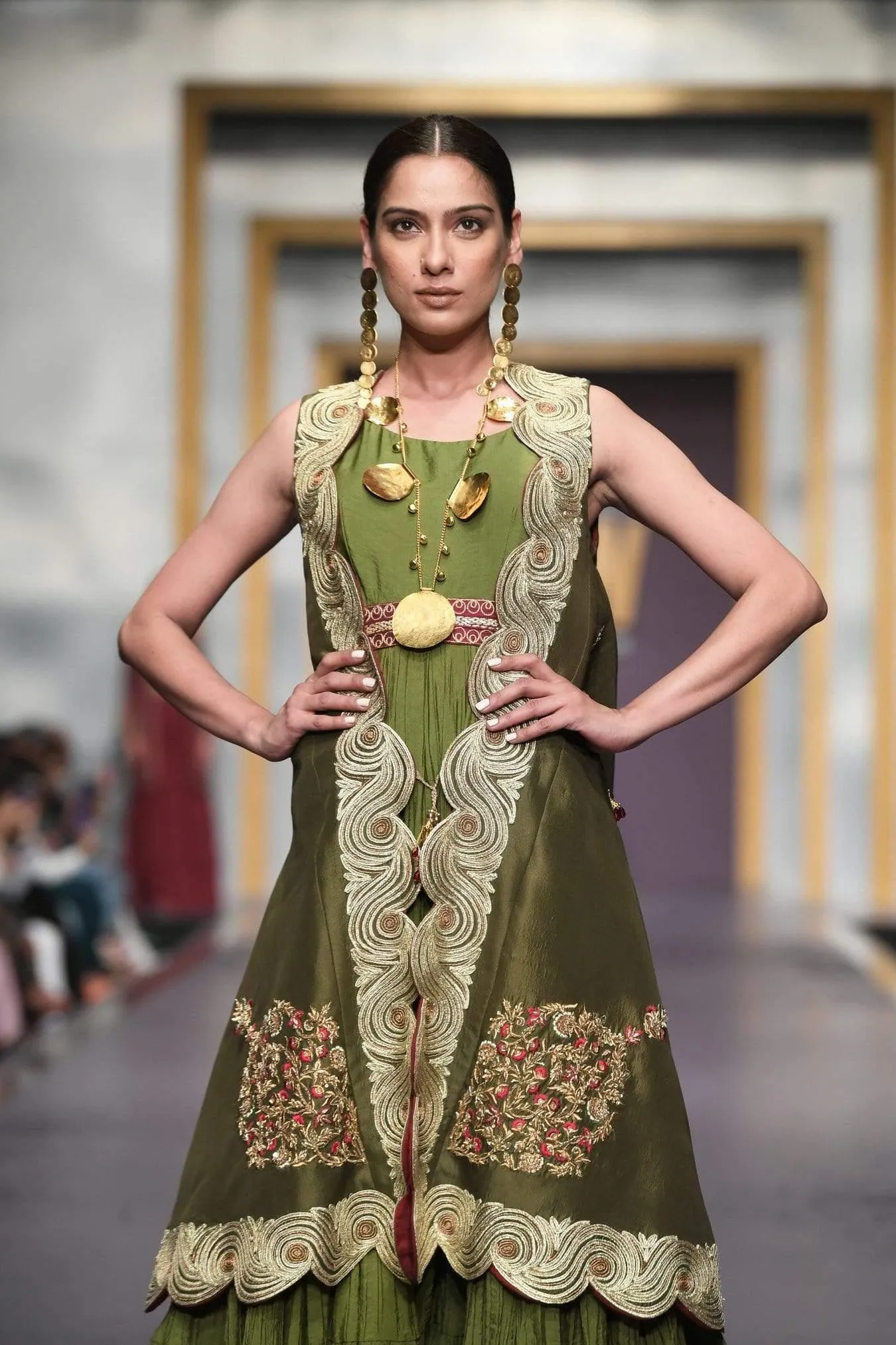 Yasmin Zaman - Green Albanian Jacket - F-188 - 1 Piece