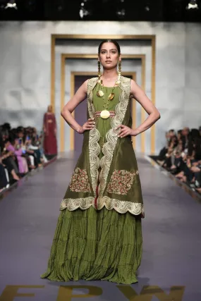 Yasmin Zaman - Green Albanian Jacket - F-188 - 1 Piece