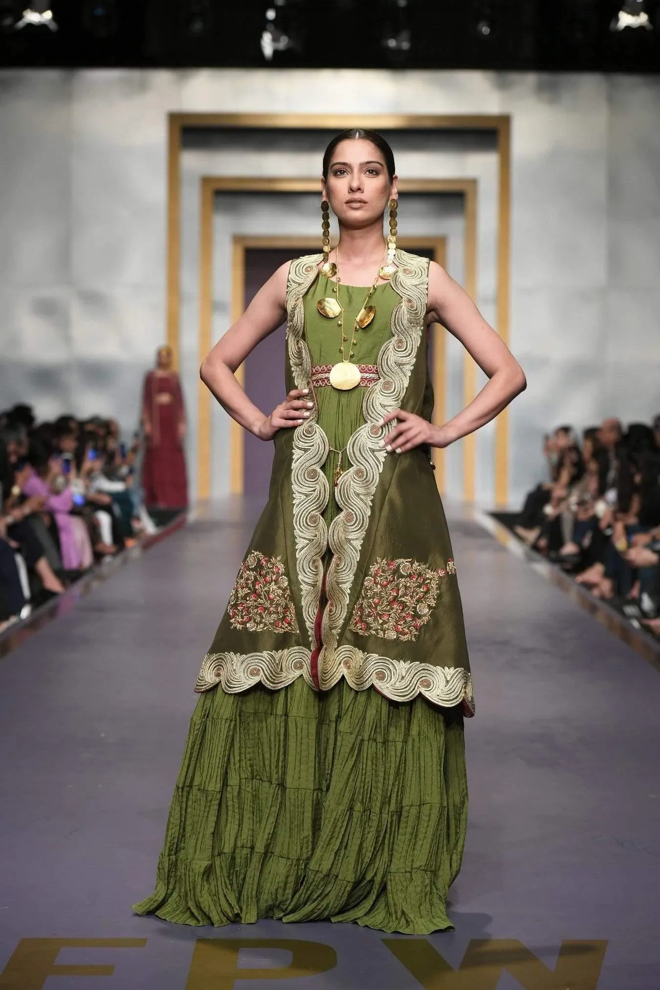 Yasmin Zaman - Green Albanian Jacket - F-188 - 1 Piece