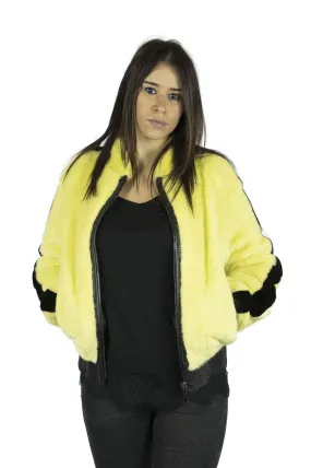 Yellow Bomber with Black Stripe