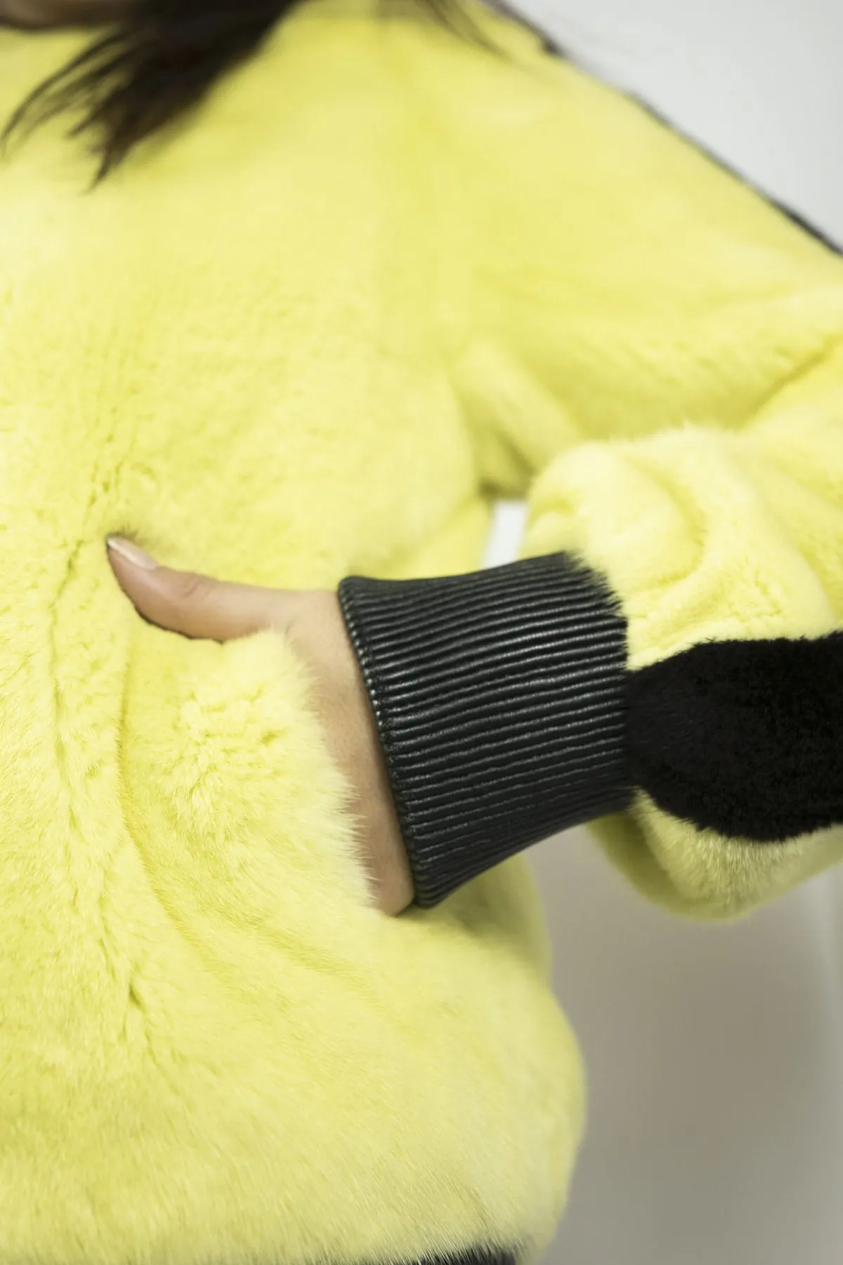 Yellow Bomber with Black Stripe